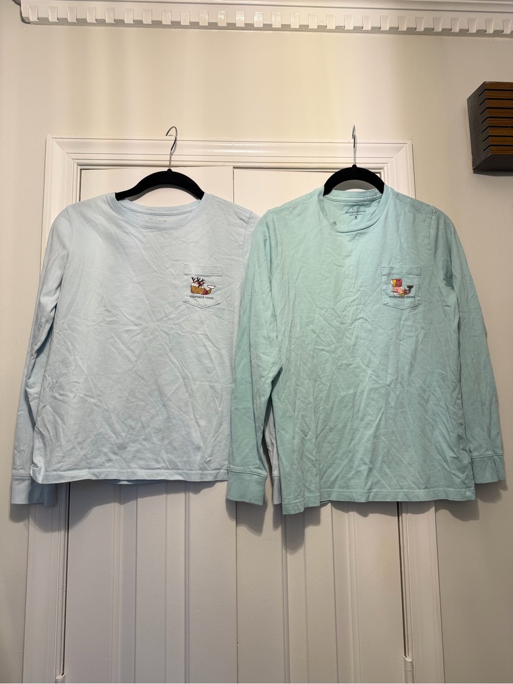 Bundle of Two Vineyard Vines Long Sleeve Christmas T-Shirts